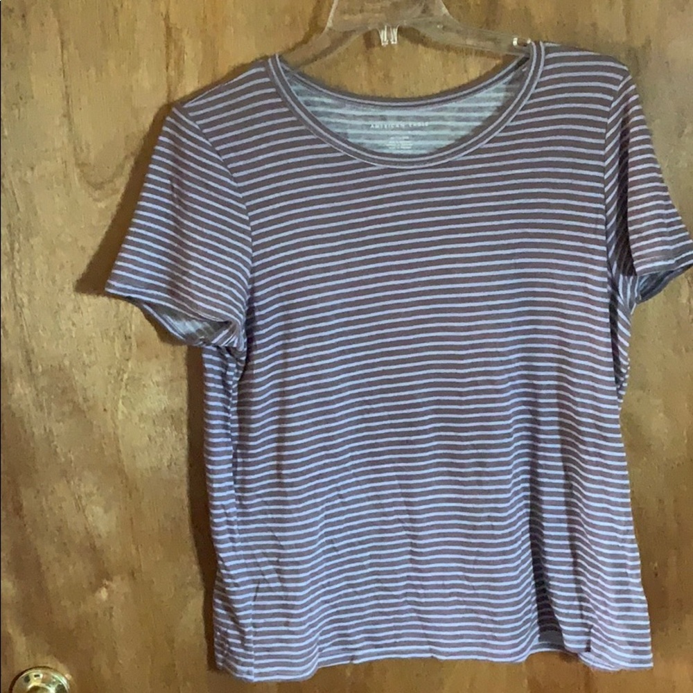 American Eagle purple striped top
